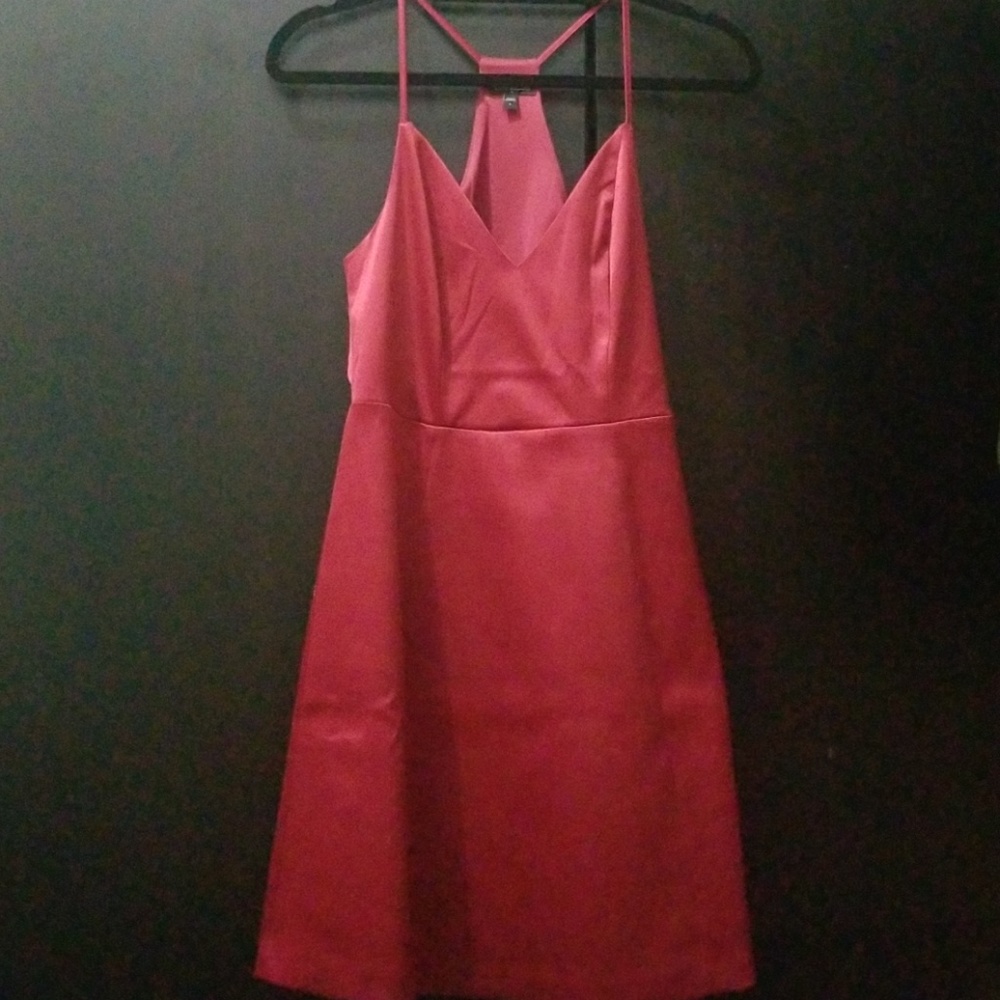 Express Cocktail Low Cut Red Dress